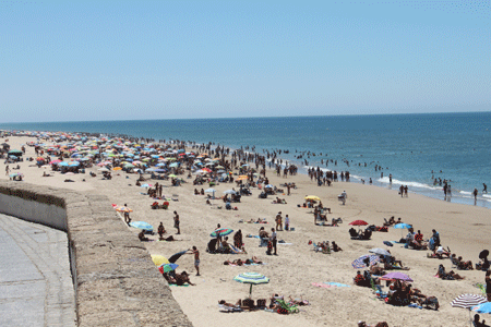 La plage de Cadiz
