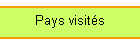 Pays visit�s