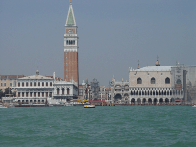 Notre premi�re vue de Venise.