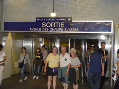 Sortie du m�tro