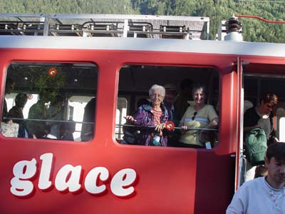 Le train pour acc�der � la Mer de Glace.