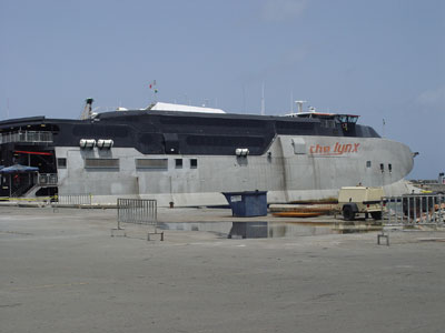 Le Lynx, il s'agit du traversier rapide entre Trinidad et Tobago