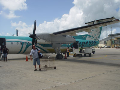 Notre avion, plus vite que le traversier !!!